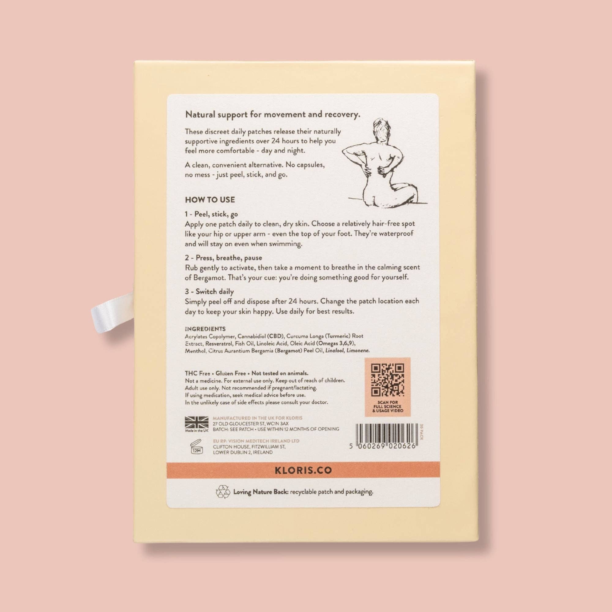 24mg CBD Muscle & Joint Patches - Turmeric, Omegas