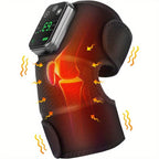 Cordless Heating Knee Pad with Massage Function - Black