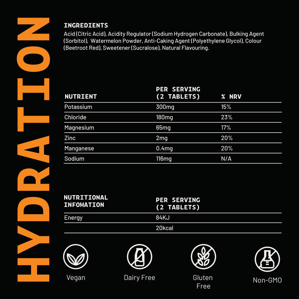 Hydration Tablet Multi-Flavour Triple Pack + Orange Bottle