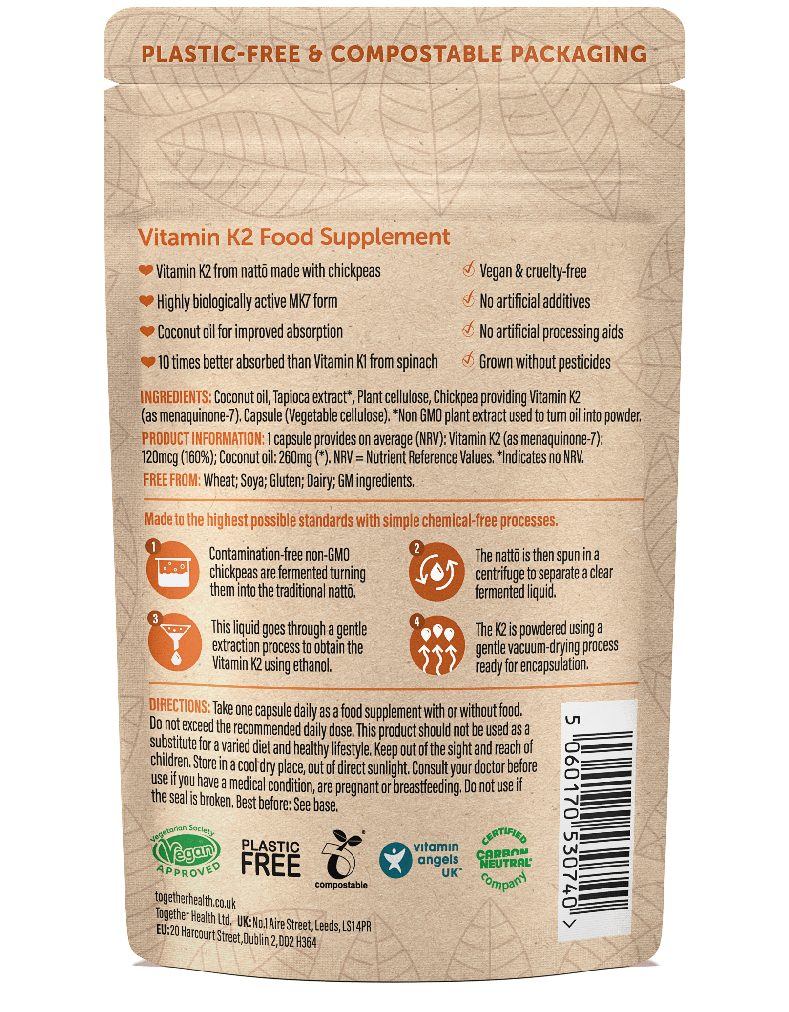 Vitamin K2 – Vegan Supplement – 30 Capsules