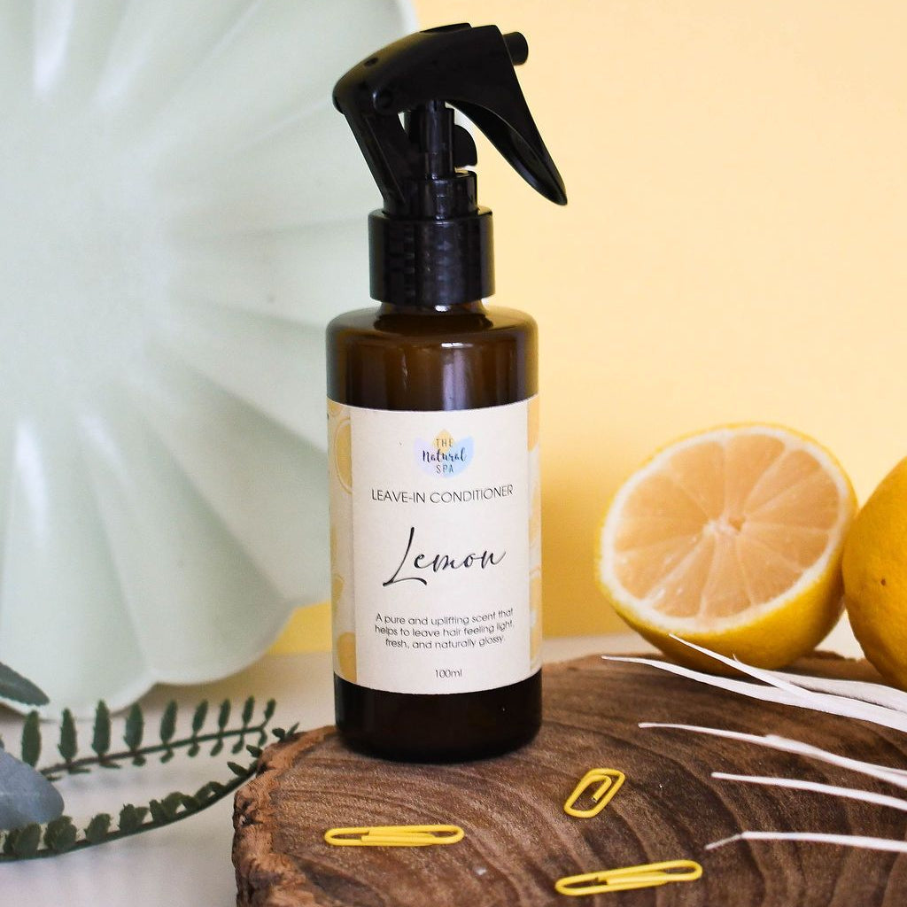 Lemon Leave-In Conditioner | Refill Bottle | Natural Hair Conditioner for Dry, Damaged & Frizzy Hair | Lightweight Vegan Hair Care for All Hair Types