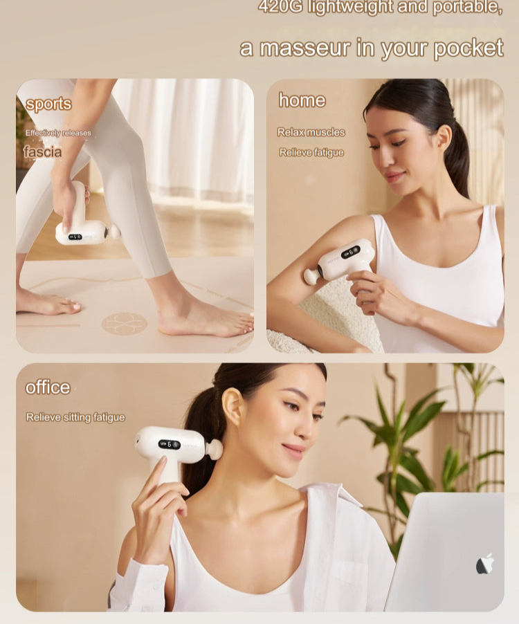 Portable Fascia Massage Gun - 6-Speed