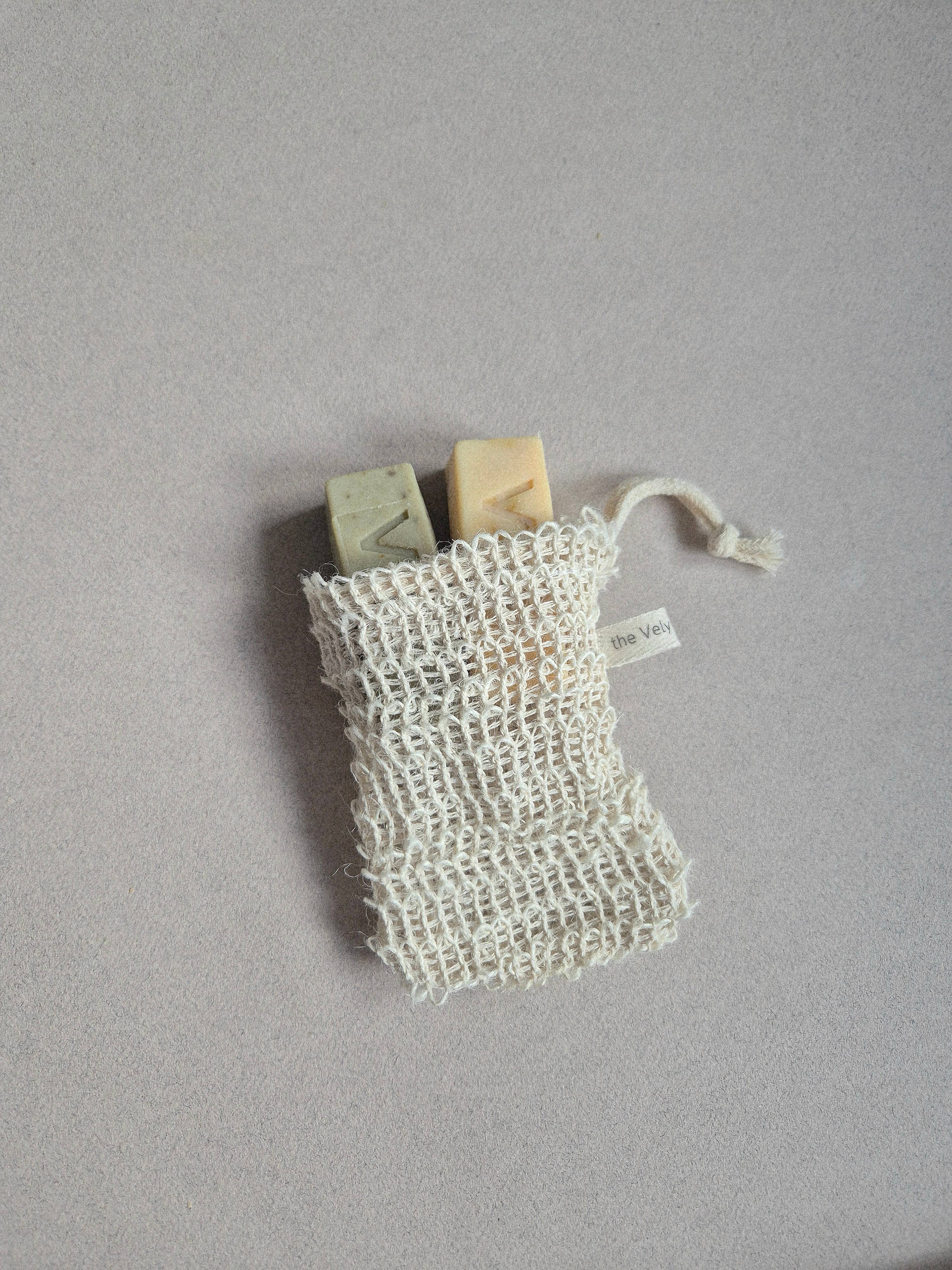 Natural Sisal and Cotton Soap Saver Bag