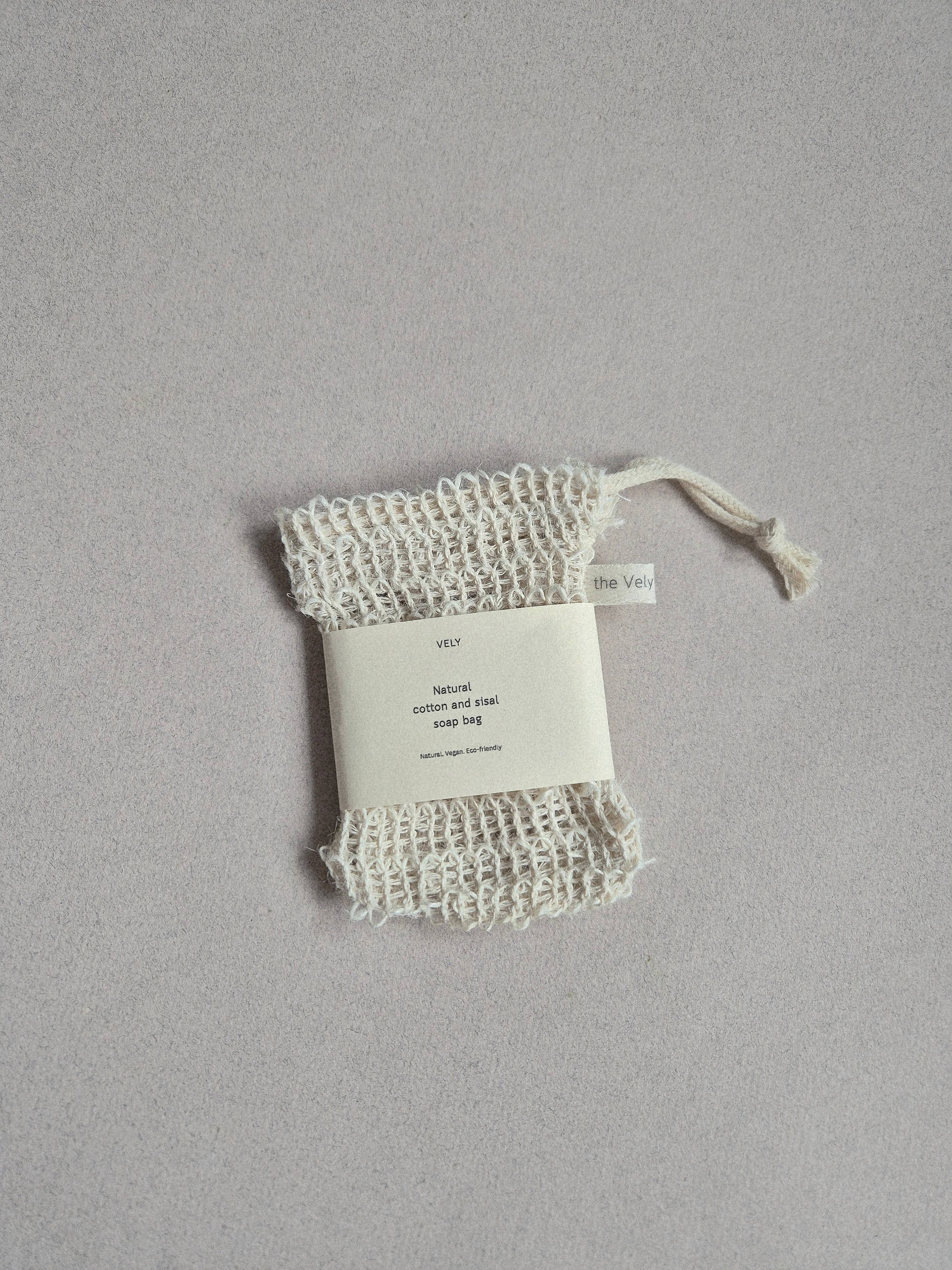 Natural Sisal and Cotton Soap Saver Bag
