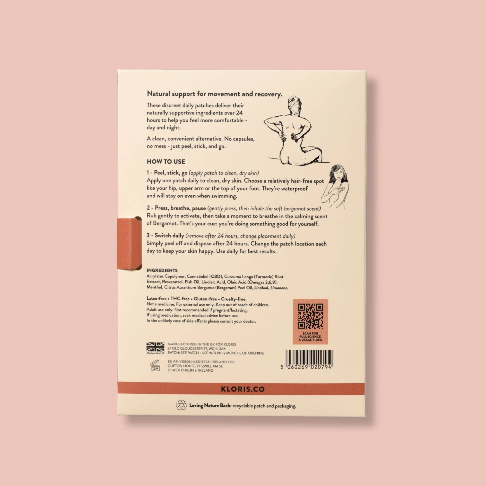 24mg CBD Muscle & Joint Patches - Turmeric, Omegas