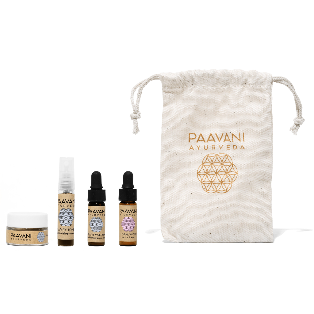 Clarify Skincare Ritual | Sample Size Ayurvedic Skincare Kit for Blemish-Prone Skin