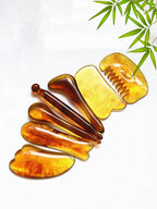 7-Piece Gua Sha Massage Tool Set Amber Scraping Boards