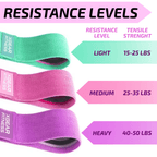 XGear Fitness Set of 3 Womens Butt and Hip Exercise Bands