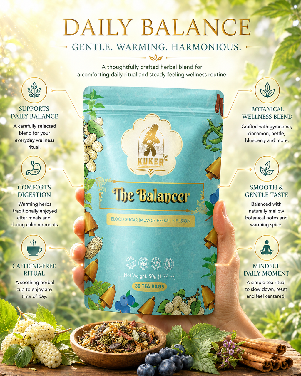 KUKER® Balancer Tea  30 Tea Bags | Diabetics Tea