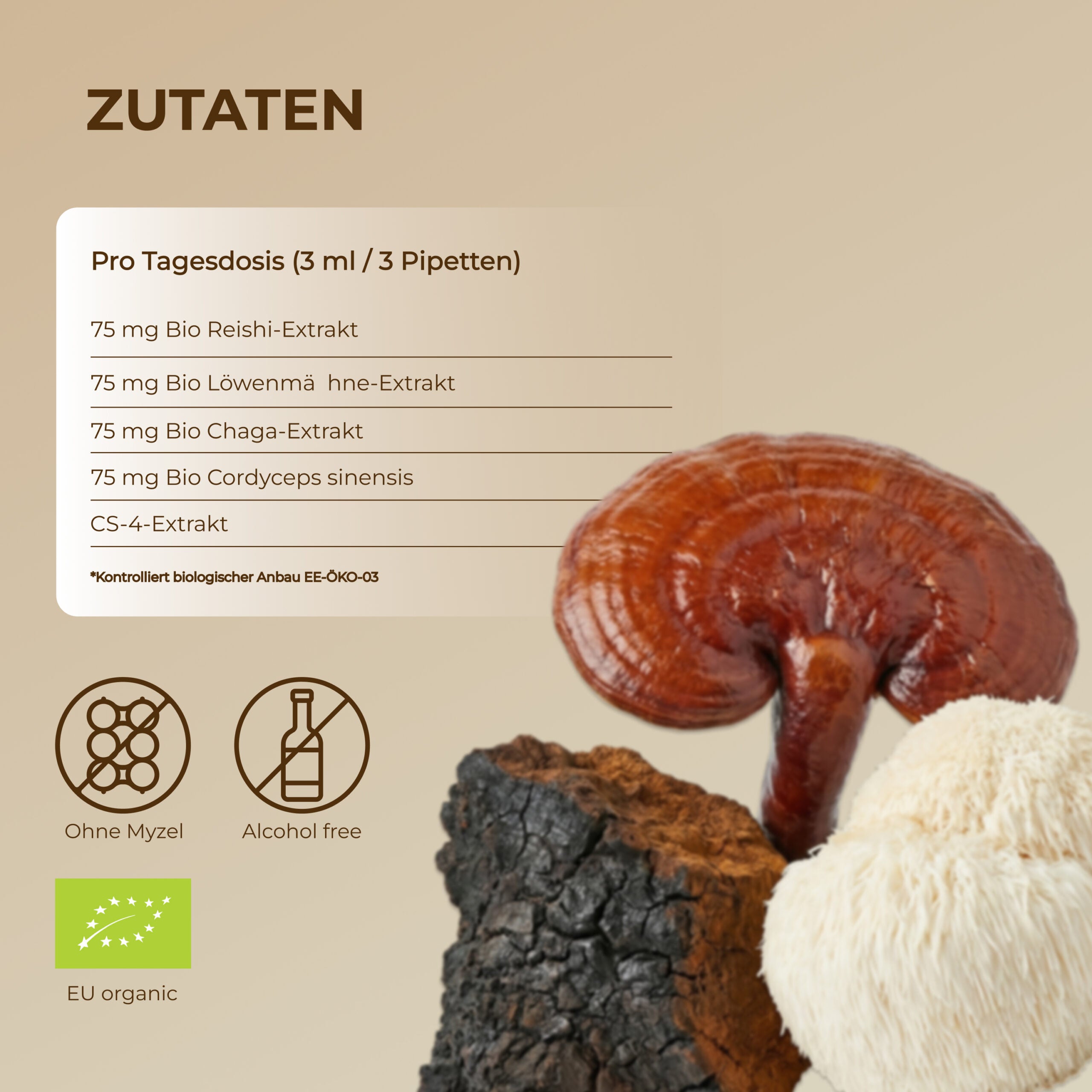 Bio PILZ-KOMPLEX - Zutaten