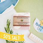 Himalayan Promise Soap Bar | Rosemary Lime & Himalayan Pink Salt Natural Handcrafted Soap | Vegan, Plastic-Free Skincare | 2 Styles Available