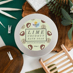 Lime Coconut Bath Soak | Natural Mineral Bath Salts Tin UK