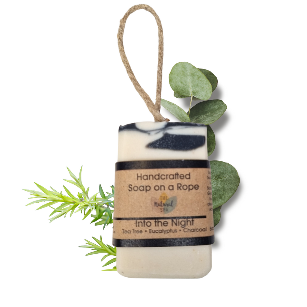 Into the Night Soap Bar | Tea Tree, Eucalyptus & Charcoal Natural Handcrafted Soap | Vegan, Plastic-Free Skincare | 3 Styles Available