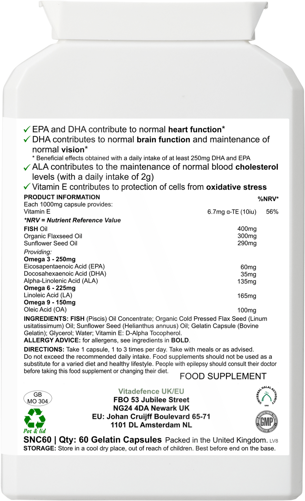 Omega 3-6-9 Multi — 60 Gelatin Capsules