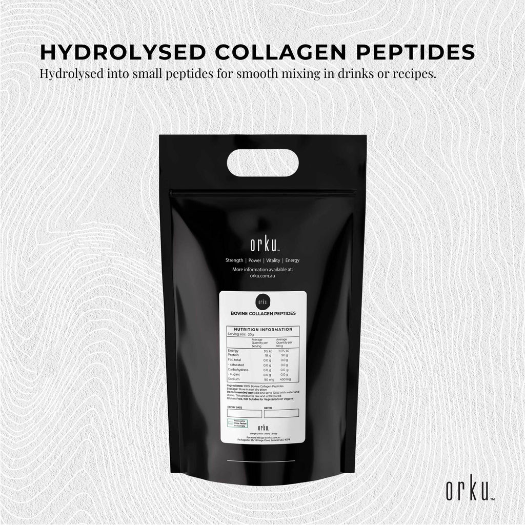 Orku 20Kg Bovine Collagen Peptides Powder Hydrolysed Protein Unflavoured