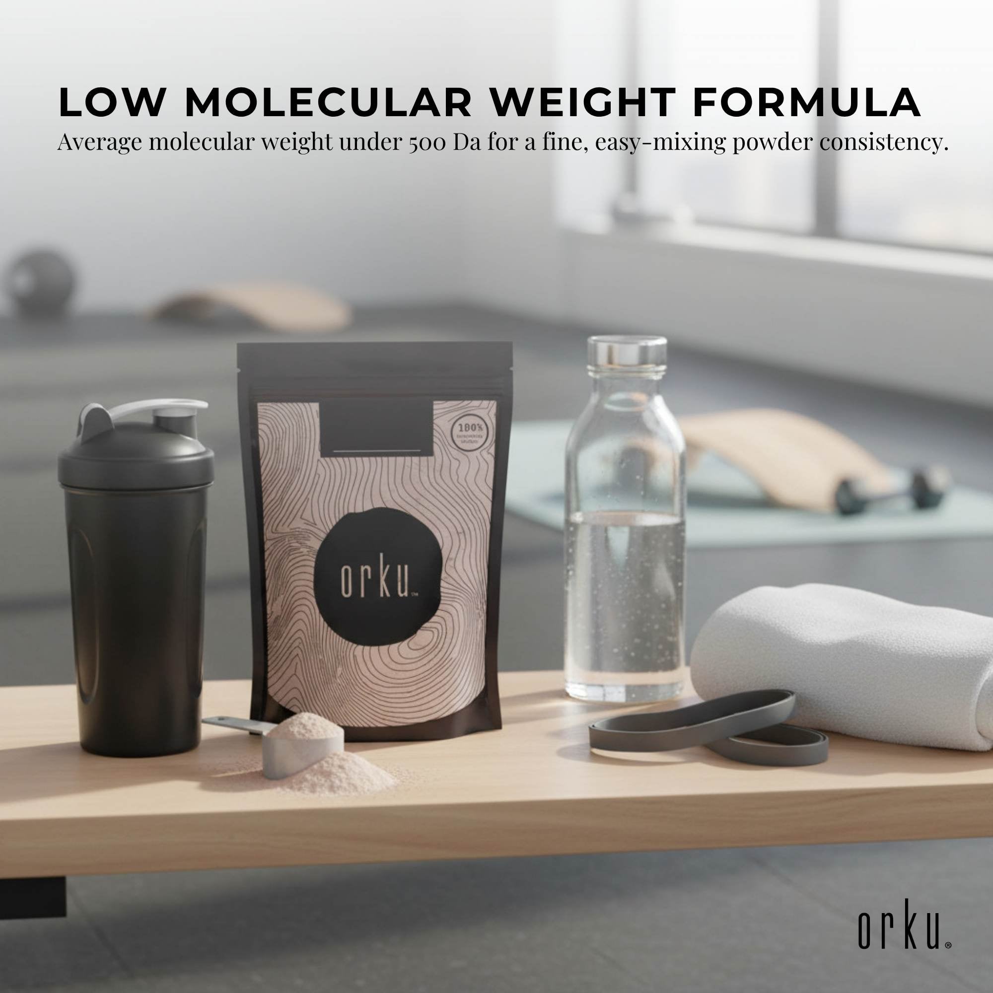Orku 1Kg Vegan Collagen Plant Based Alternative Powder Hydrolysed Protein