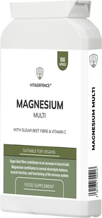Magnesium Multi | With Vitamin C & Sugar Beet Fibre – 100 Vegan Capsules
