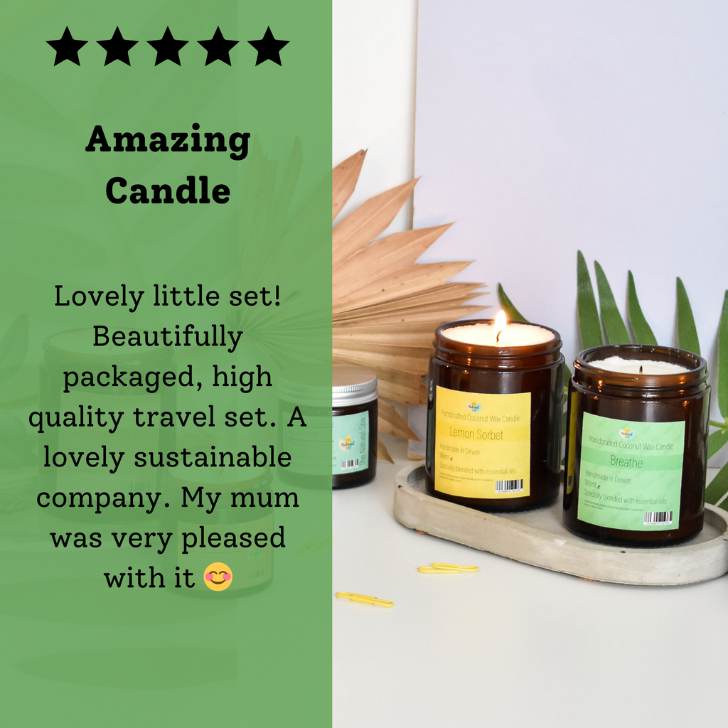 Breathe Hand-Poured Coconut Wax Candle | Natural Aromatherapy Candle | 2 Size Options