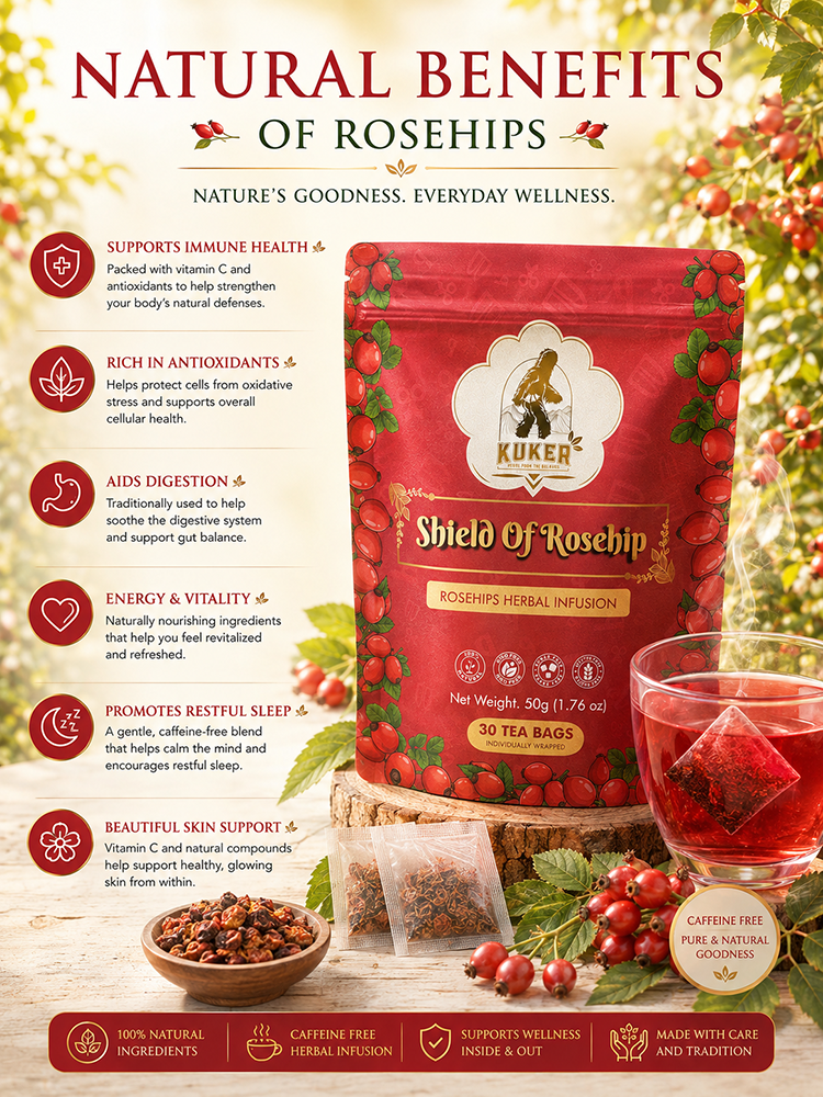 KUKER® Rose Hips Tea 30 Tea Bags | 50g