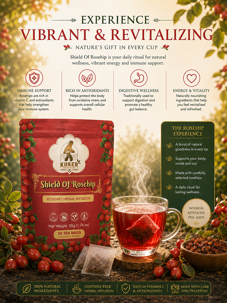 KUKER® Rose Hips Tea 30 Tea Bags | 50g