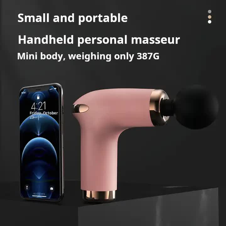 NNEDSZ Classic Black Massage Gun - 6-Speed Deep Tissue Massager with 4 Professional Massage Heads
