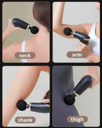 NNEDSZ Classic Black Massage Gun - 6-Speed Deep Tissue Massager with 4 Professional Massage Heads