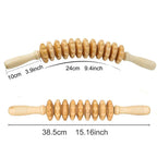 Wooden Therapy Massage Roller – 2-Piece Set