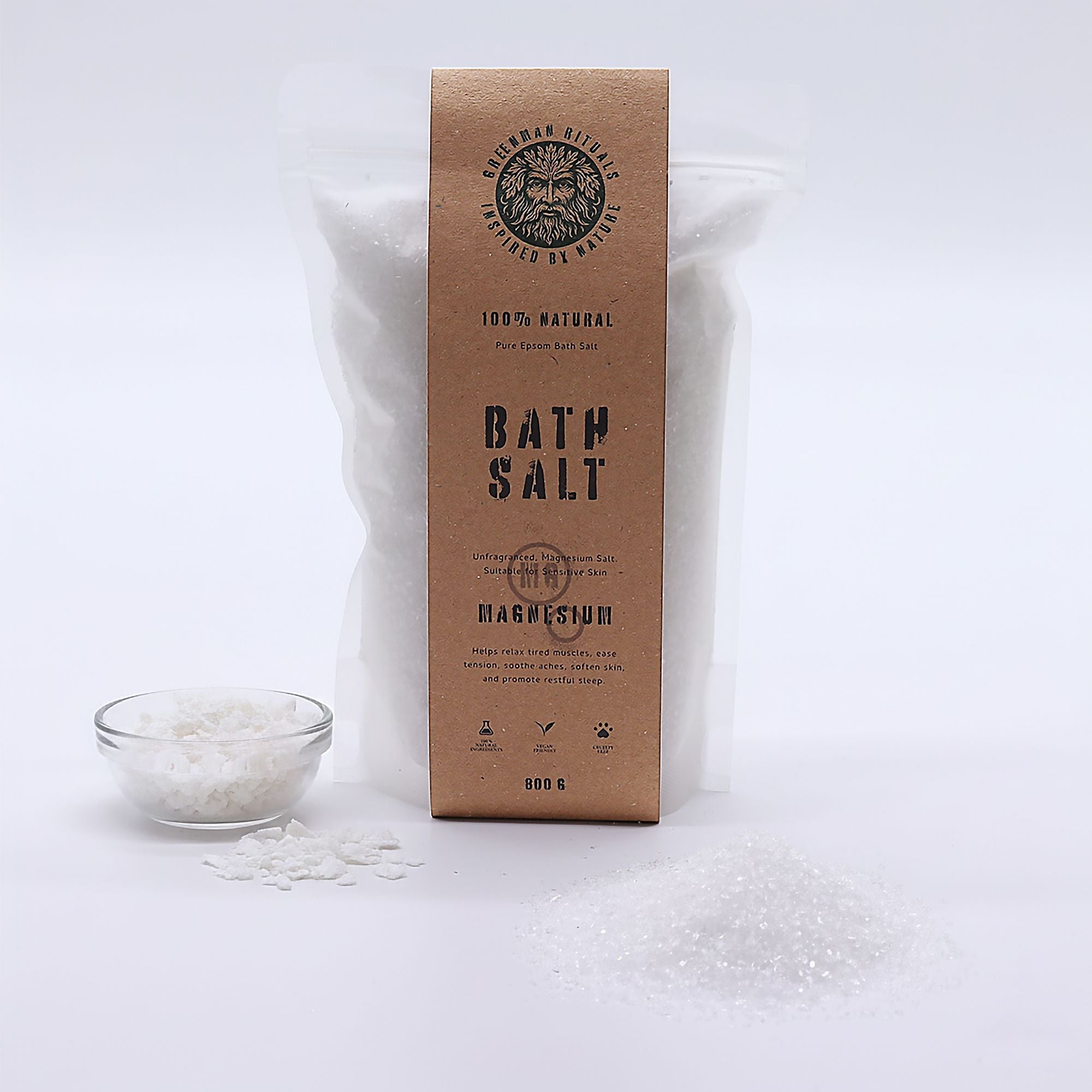 Greenman Rituals Magnesium Epsom Bath Salt Pure Formula