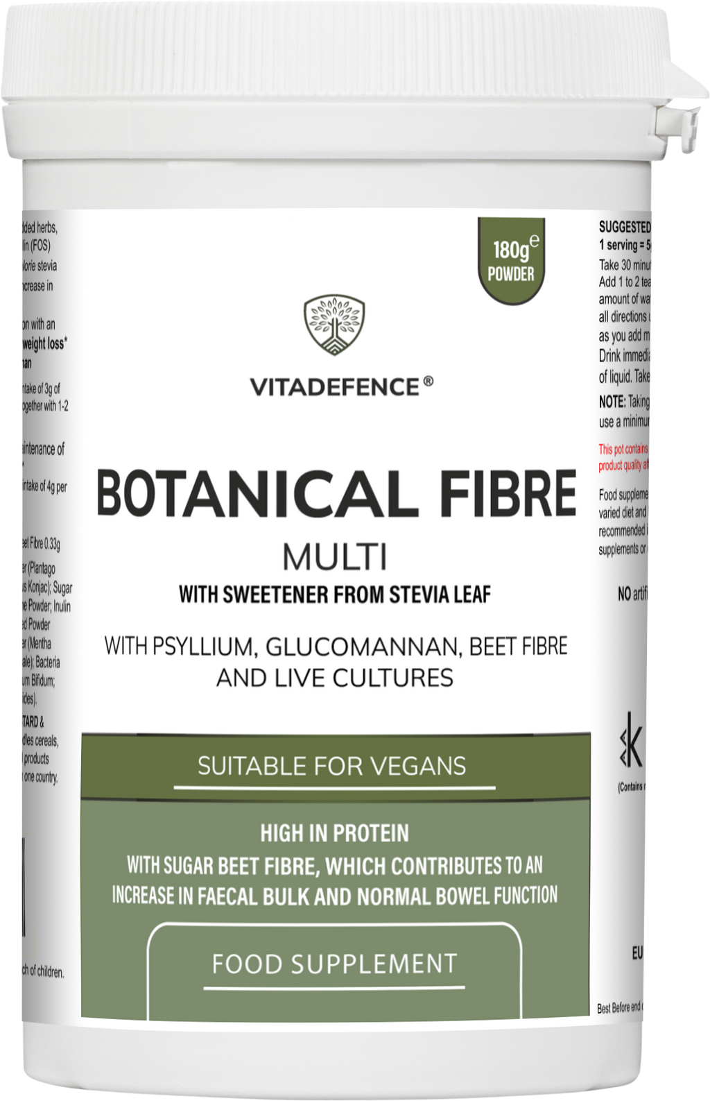 Botanical Fibre Multi | Fibre & Plant Blend with Glucomannan & Live Cultures – 300 g
