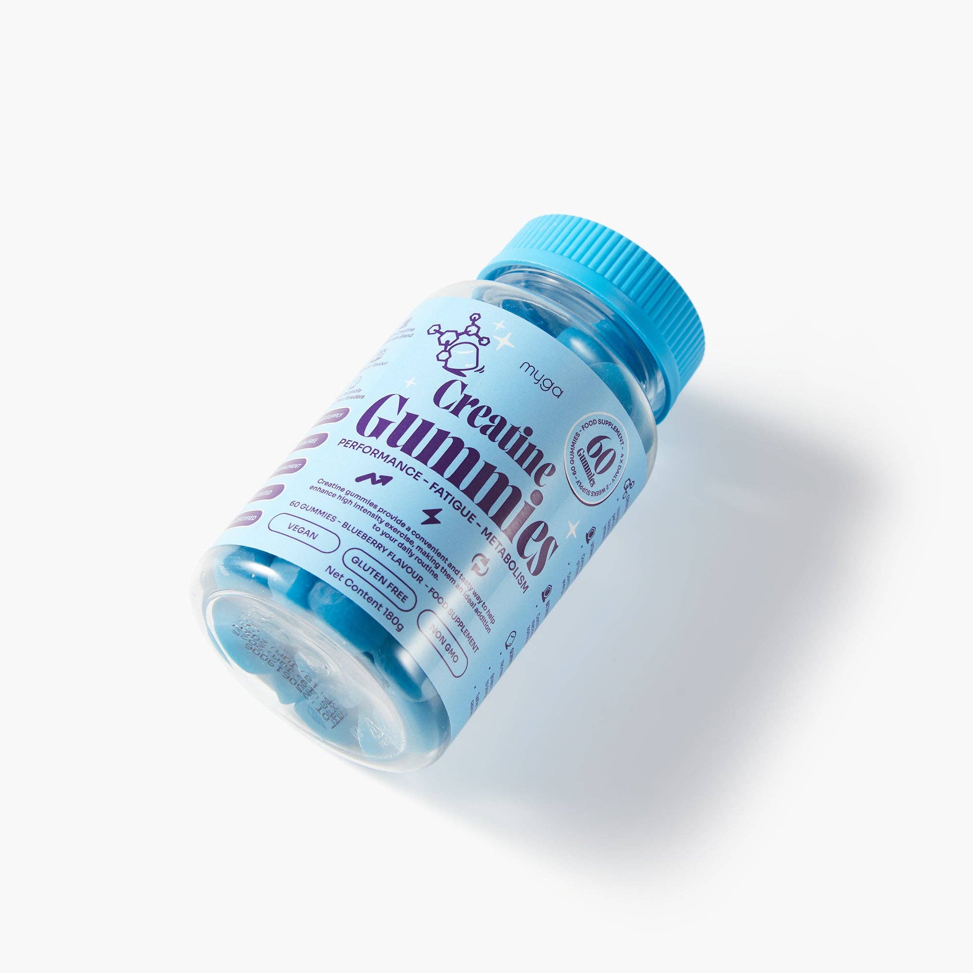 Myga Creatine Gummies – Blueberry Energy & Recovery Support