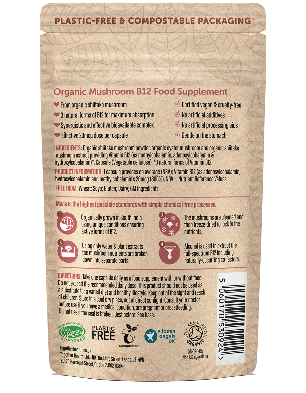 Vitamin B12 – Organic – 30 Capsules