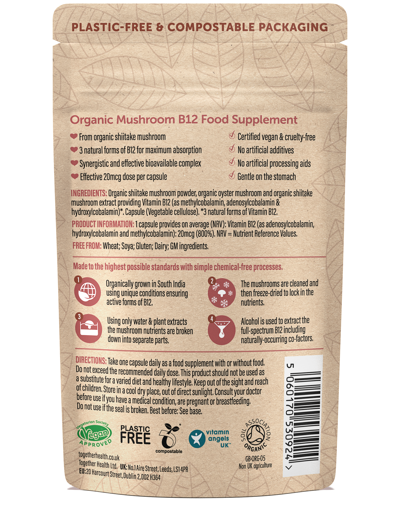 Vitamin B12 – Organic – 30 Capsules