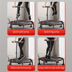 Indoor Fitness Trampoline with Handrail