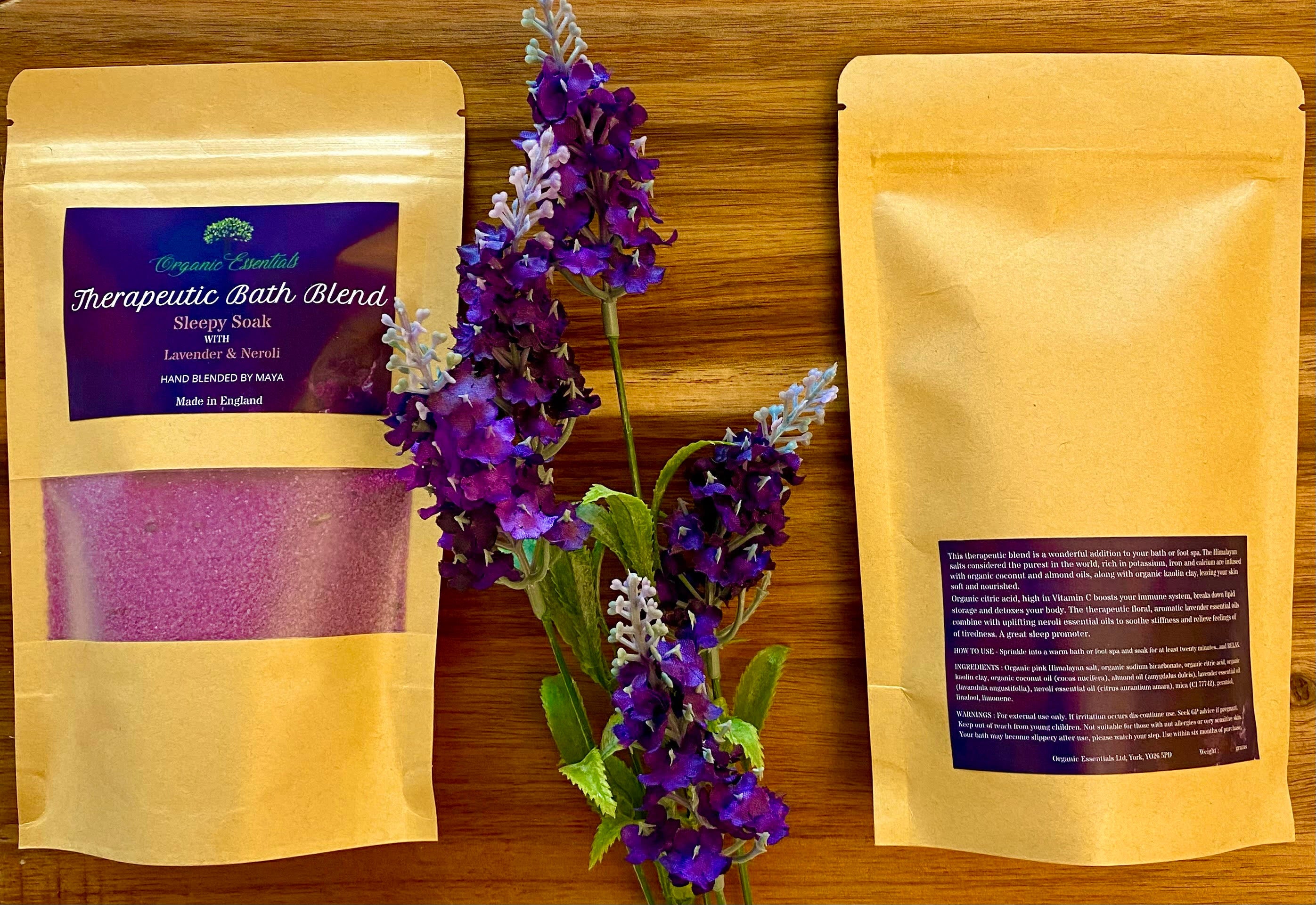 Eight 100g Luxury Natural Bath Blends in Eco-Pouch