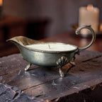 Vintage Silver Gravy Jug Candle